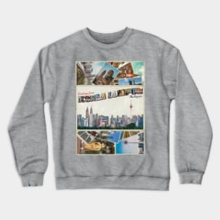 Greetings from Kuala Lumpur in Malaysia Vintage style retro souvenir Crewneck Sweatshirt